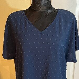 Elegant Navy Blue Women's Top